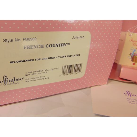 NEW 1989 Effanbee 9" Lil Li'l Innocents DOLL Jonathan French Country & Hat! 6902 - Picture 4 of 5